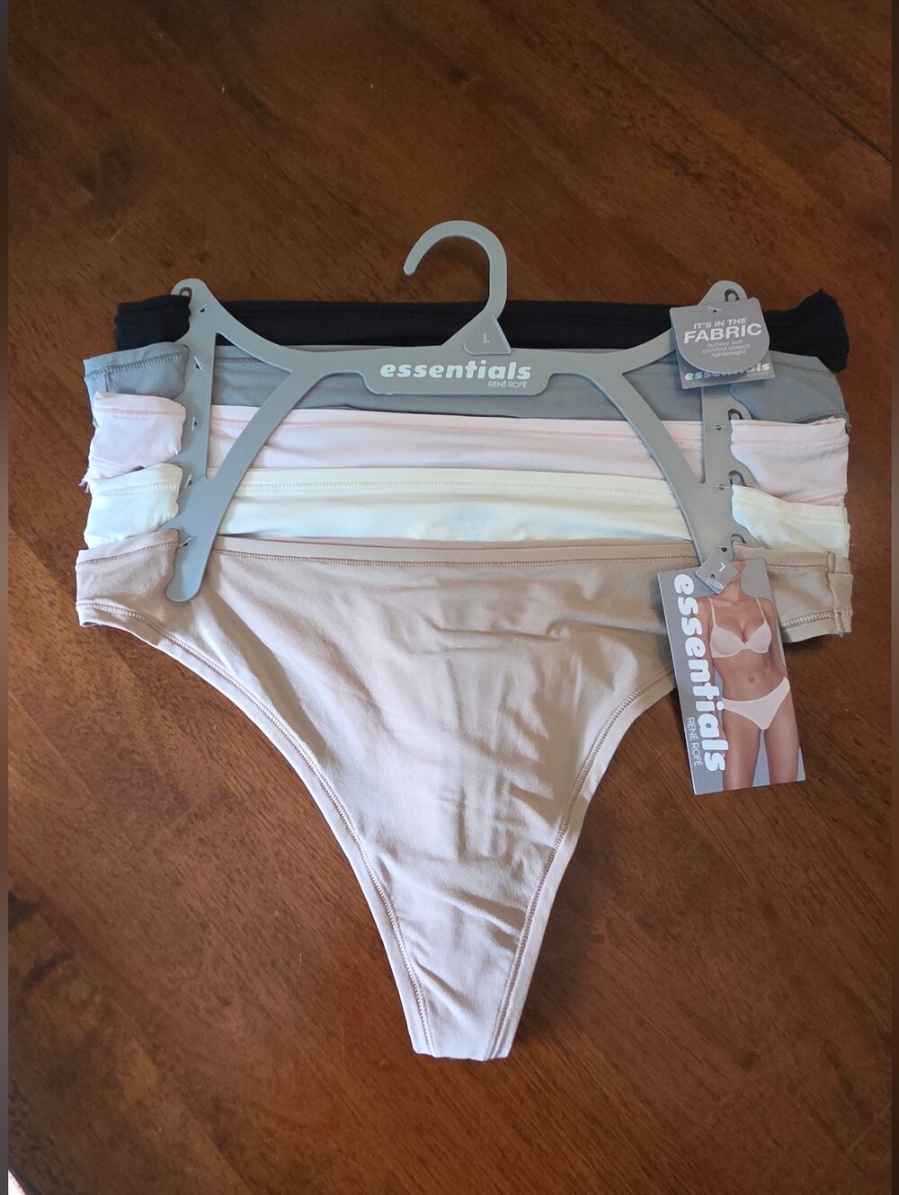 2/$60 Rene Rofe Essentials Flexible Fit Thongs 5 Pack Size Large NWT